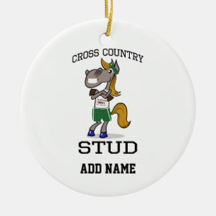 Cross Country Stud Ceramic Ornament