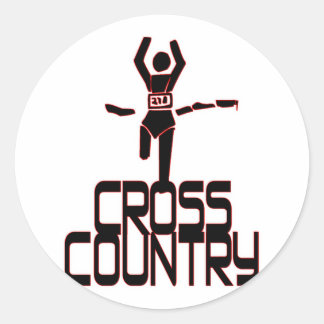 CROSS COUNTRY WINNER - FINISH LINE CLASSIC ROUND STICKER