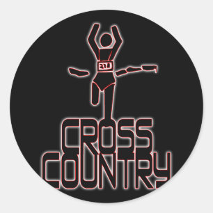 CROSS COUNTRY WINNER - FINISH LINE CLASSIC ROUND STICKER