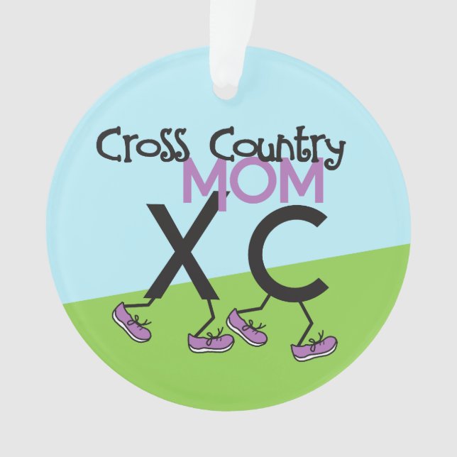 Cross Country XC Mom Ornament (Front)
