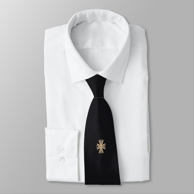 Cross - cross - pin Brooch plug Tie (Tied)