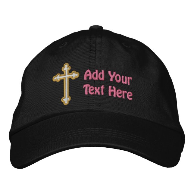 Cross -  Customize Embroidered Hat (Front)