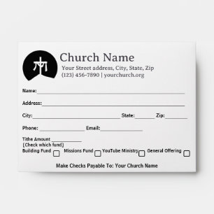 Cross Easter Church Tithe Offering Collection Envelope