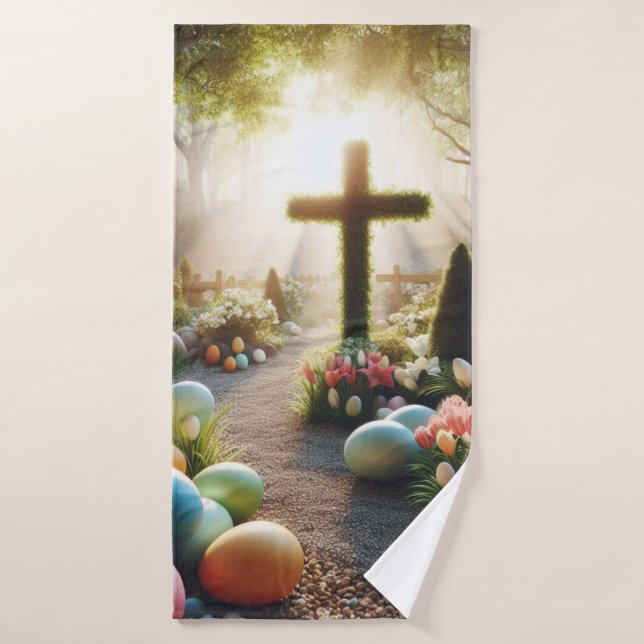 Cross/Easter egg/Lilly  Bath Towel (Bath Towel)