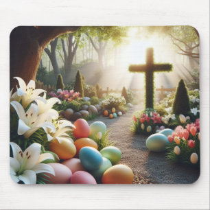 Cross/Easter egg/Lilly Mouse Pad