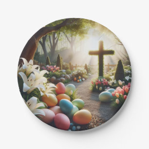 Cross/Easter egg/Lilly Paper Plate