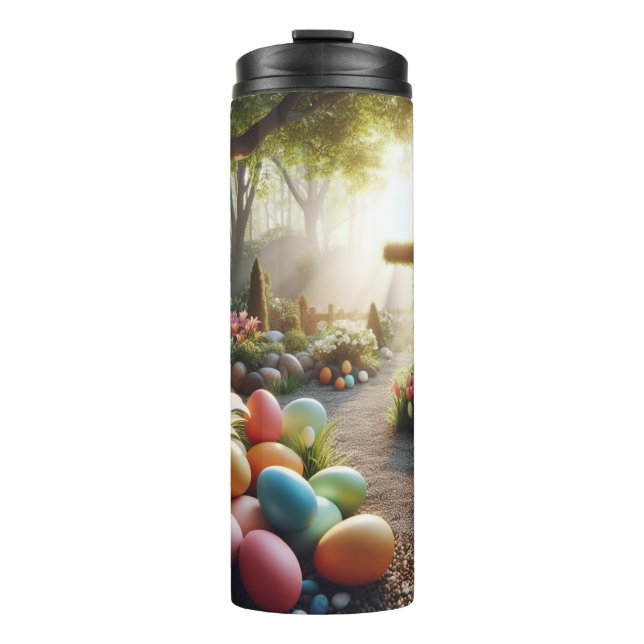 Cross/Easter egg/Lilly  Thermal Tumbler (Front)
