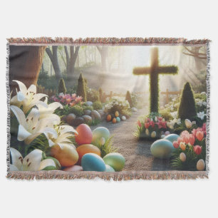 Cross/Easter egg/Lilly  Throw Blanket