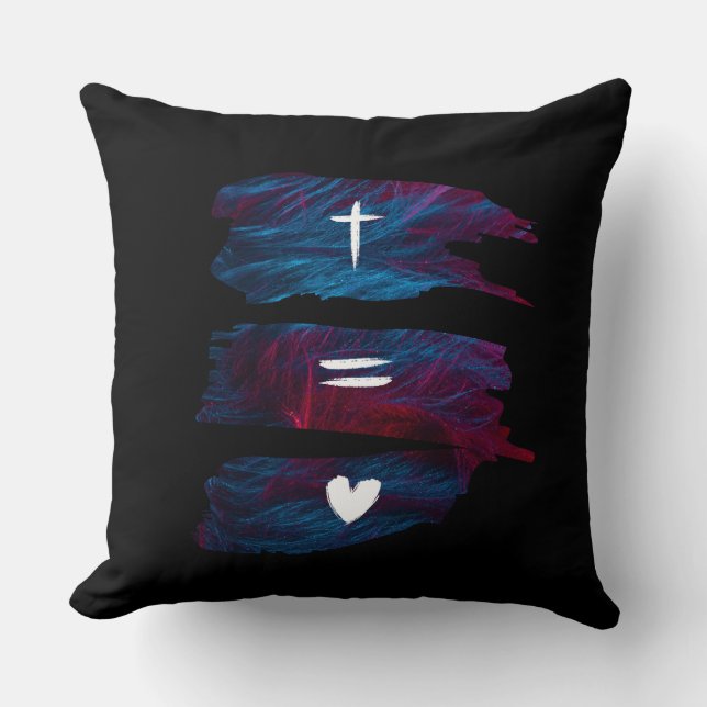 Cross Equals Love - Jeter des oreillers (Recto)