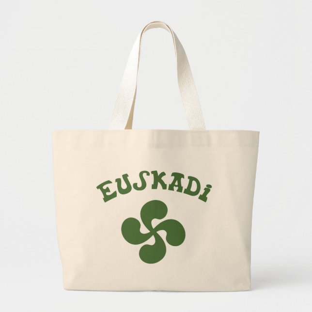 Cross Euskadi Basque Large Tote Bag (Front)