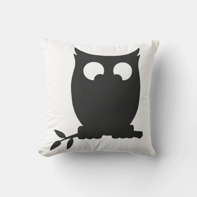 Cross Eyed OWL Throw Pillow (Front)
