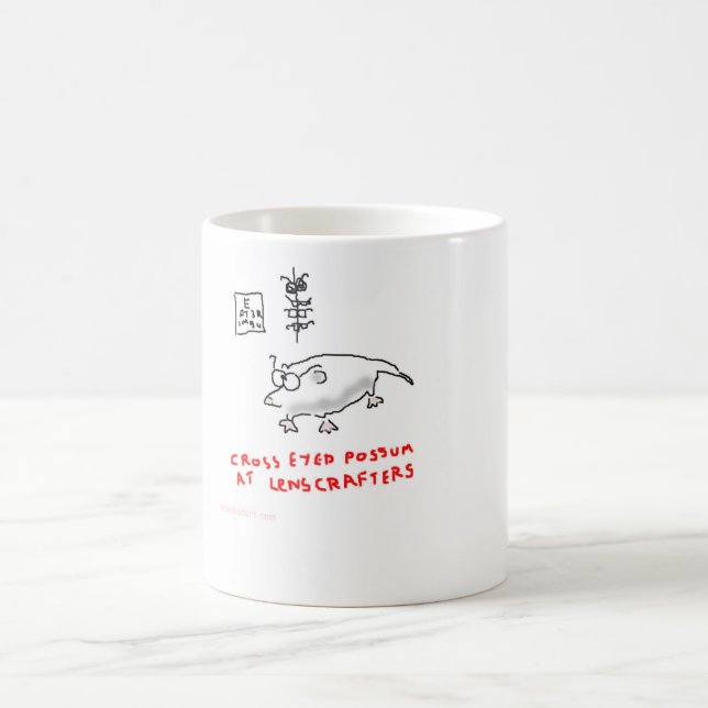 Cross Eyed Possum Coffee Mug (Center)