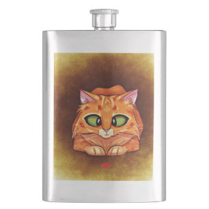 Cross Eyed Pretty Kitty Hip Flask
