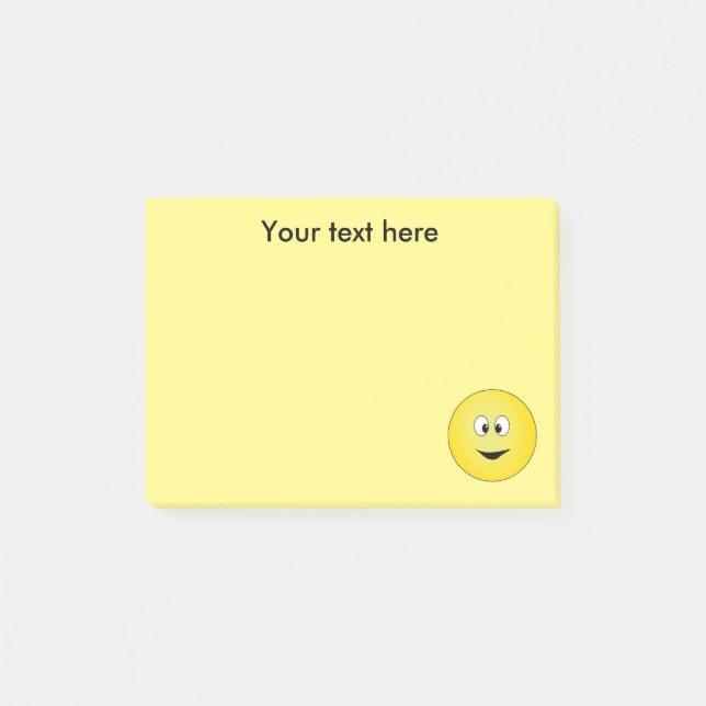 Cross Eyed  Yellow Face Personalized Post-it Notes (Front)