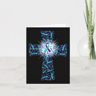 Cross Faith Suicide Prevention Awareness Ribbon Su Card