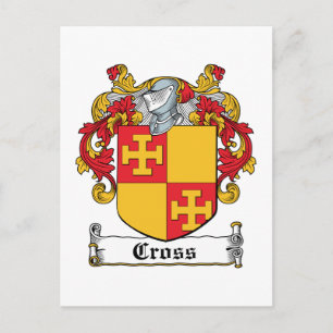 Cross Family Crest Postcard