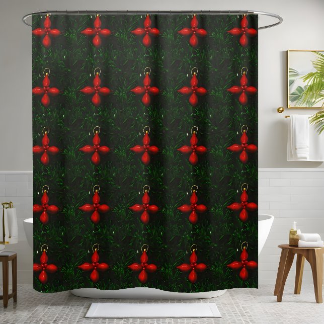 Cross Flower Pattern Christmas Seasonal Bath Decor (Creator Uploaded)