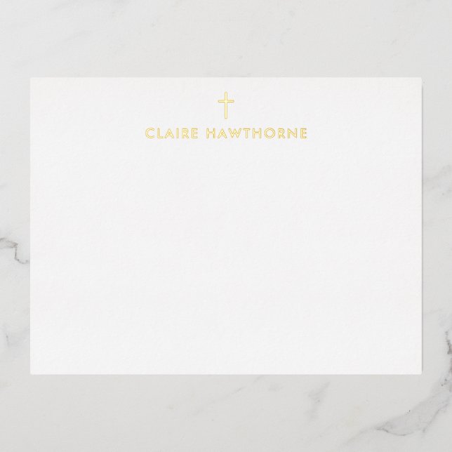Cross Foil Note Card (Front)