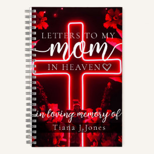 Cross Glow Mom Memorial Grief Carnet de sympathie