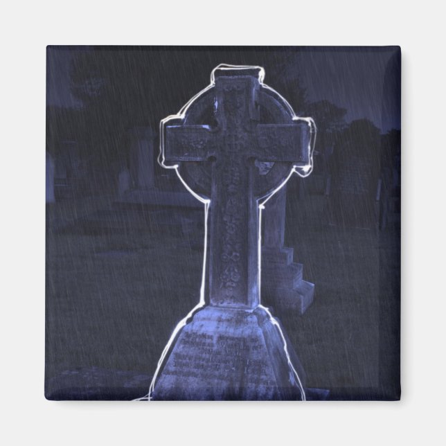 Cross Gravestone Magnet (Front)