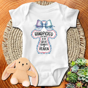 Cross - Handpicked for Earth By My Great Grandpa Baby Bodysuit