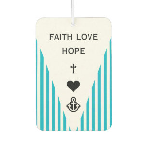 CROSS HEART ANCHOR - faith love hope Car Air Freshener