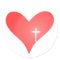 Cross/Heart Sticker