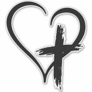Cross Heart Symbol T-Shirt