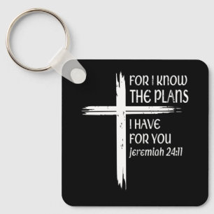 Cross I Know The Plans Verse Bible Jesus God Chris Keychain