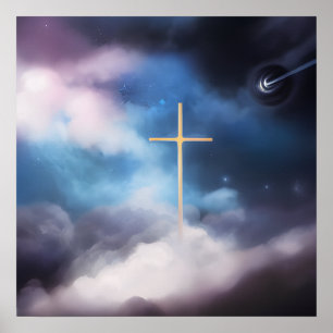  Cross in the Clouds Poster
