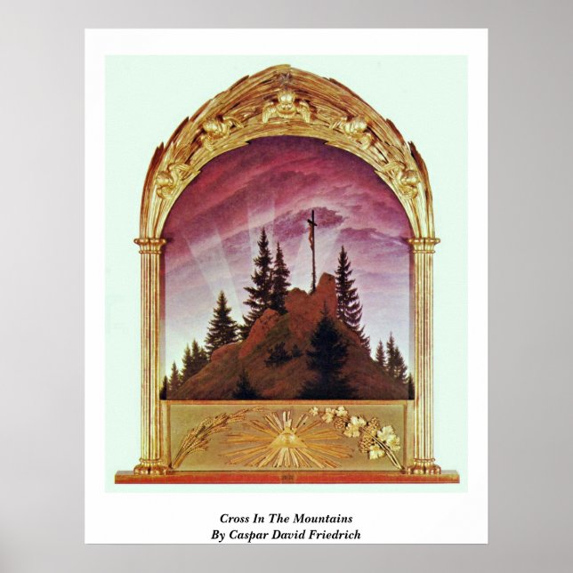 Cross In The Mountains By Caspar David Friedrich Poster (Front)