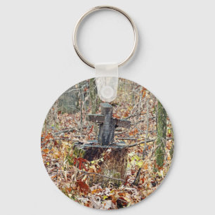 Cross in the Woods Keychain
