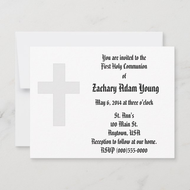 "Cross" Invitations (Front)