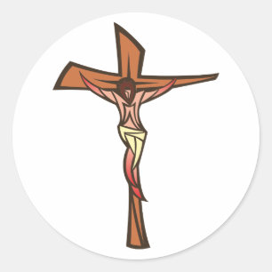 cross Jesus Christ Classic Round Sticker
