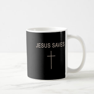 Cross Jesus Save Minimalist Christian Faith Religi Coffee Mug