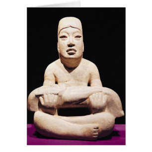 Cross-legged figure holding a baby, Olmec