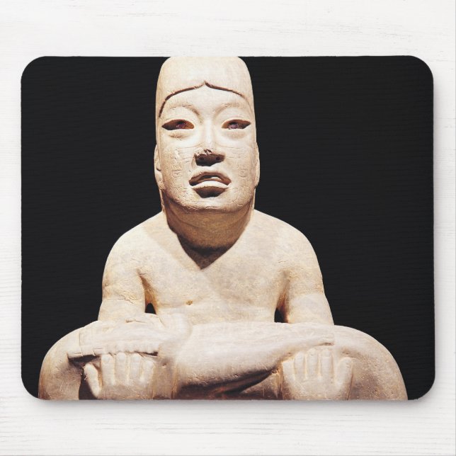 Cross-legged figure holding a baby, Olmec Mouse Pad (Front)