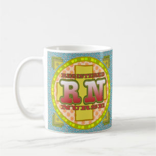 Cross Letters  custom RN Nurse mug