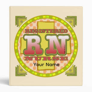 Cross Letters RN Nurse Binder