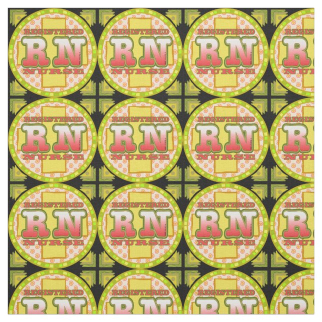  Cross Letters RN Nurse Fabric (Swatch)