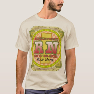 Cross Letters RN Nurse T-Shirt