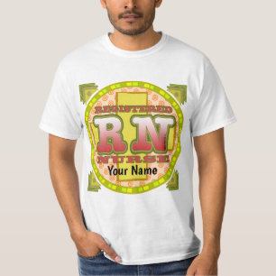 Cross Letters RN nurse t-shirt