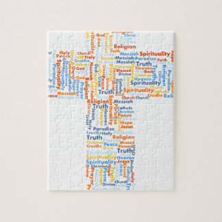 Cross made of words jigsaw puzzle