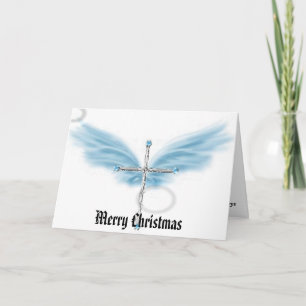 cross, Merry Christmas Holiday Card