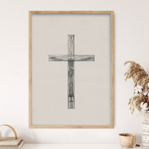 Cross Minimalist, Jesus Art, Jesus WALL art, Jesus Poster