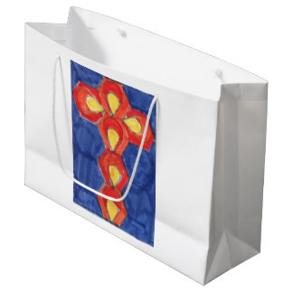 Cross Motif Grand sac cadeau brillant