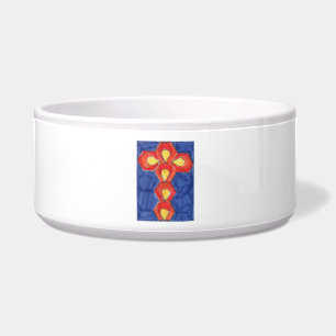 Cross Motif Large Pet Bowl