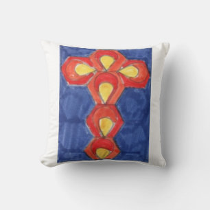 Cross Motif Throw Cushion
