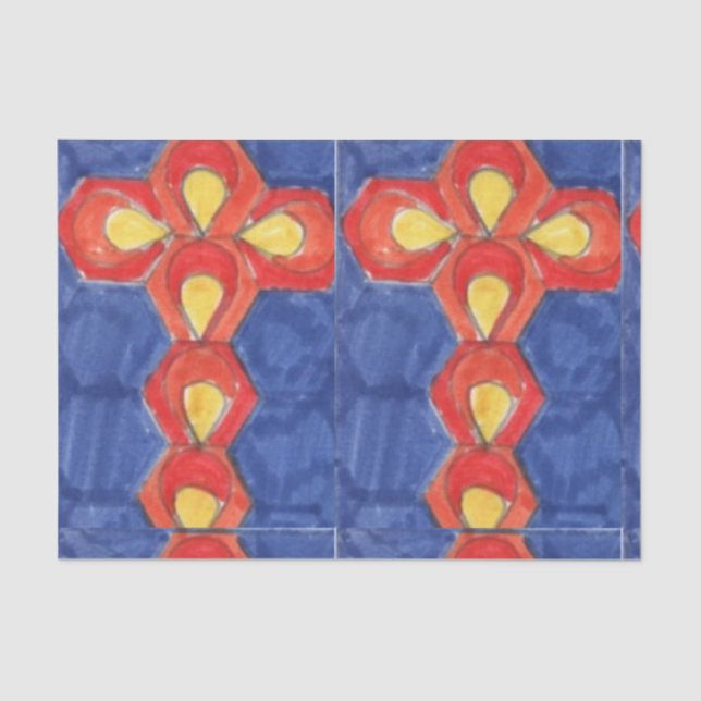 Cross Motif Tissue Paper (Front)