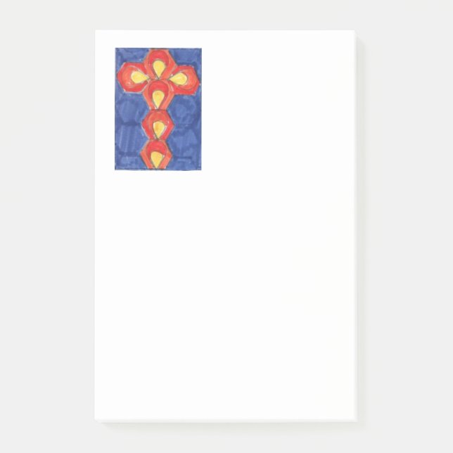 Cross Motif Vertical Post-It Notes (Front)